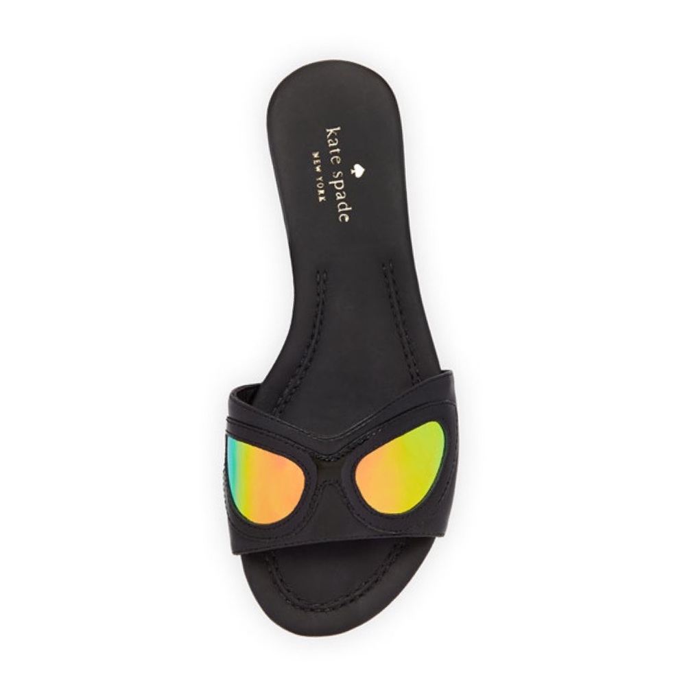 ☀️KATE SPADE🩴Taleen Too Flat Black Sandals